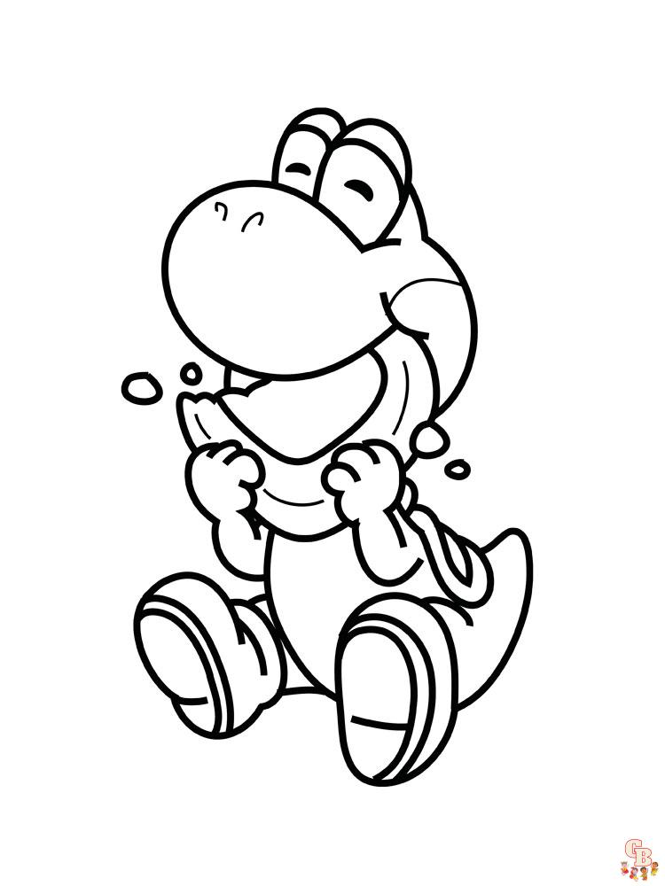 Yoshi Coloring Pages 21