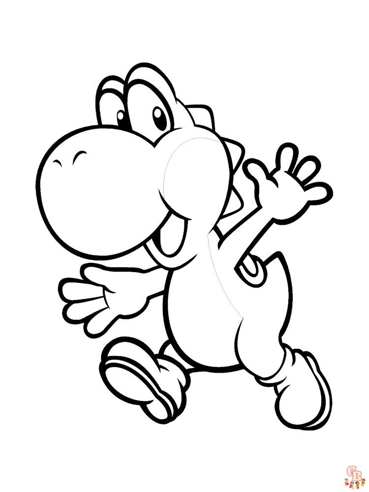 Yoshi Coloring Pages 3