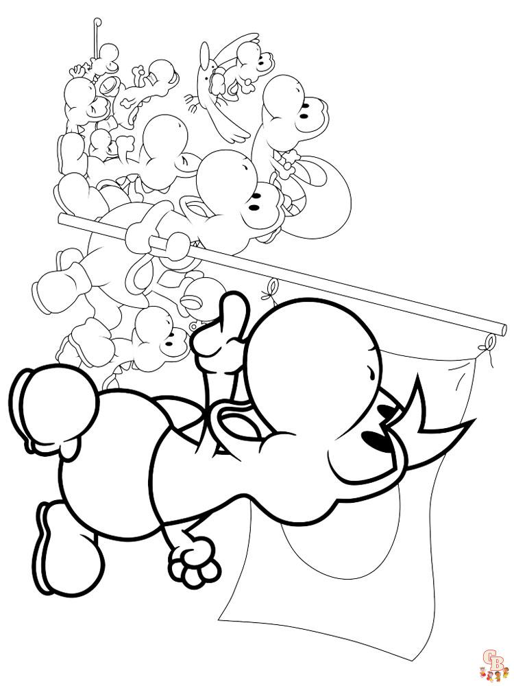 Yoshi Coloring Pages 4