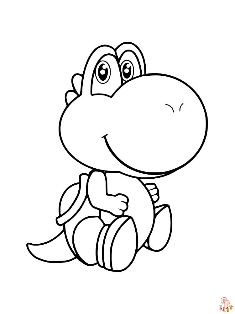 Yoshi Coloring Pages 9