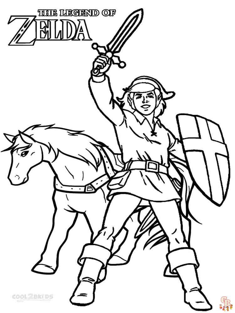 zelda breath of the wild coloring pages