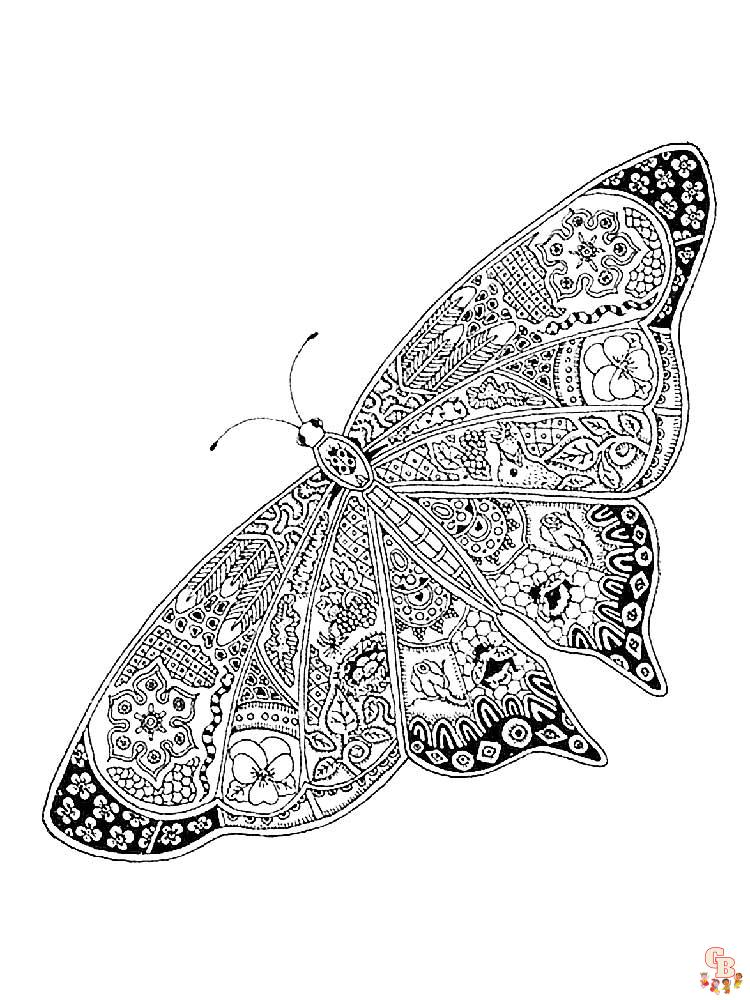 Zentangle Insect Coloring Pages 13