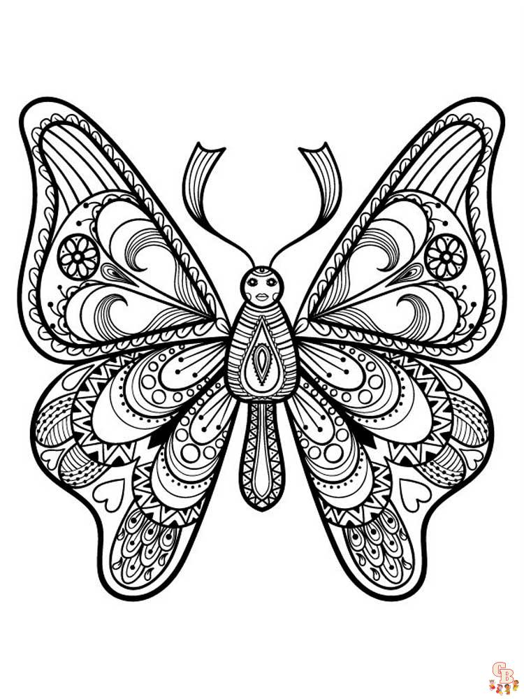 Zentangle Insect Coloring Pages 15