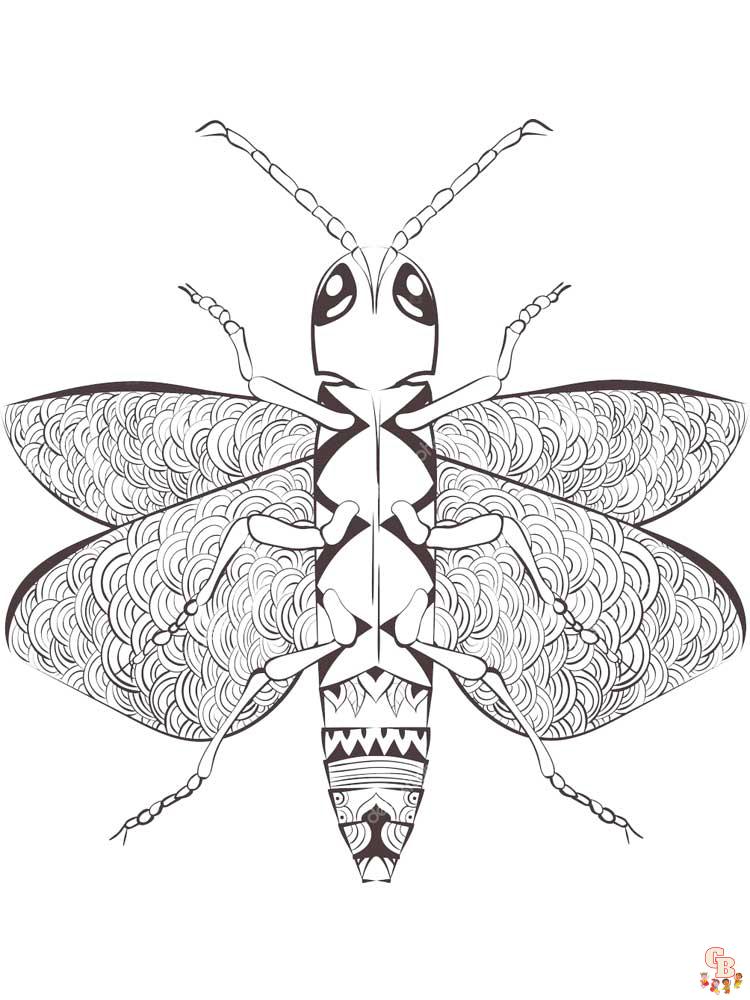 Zentangle Insect Coloring Pages 21