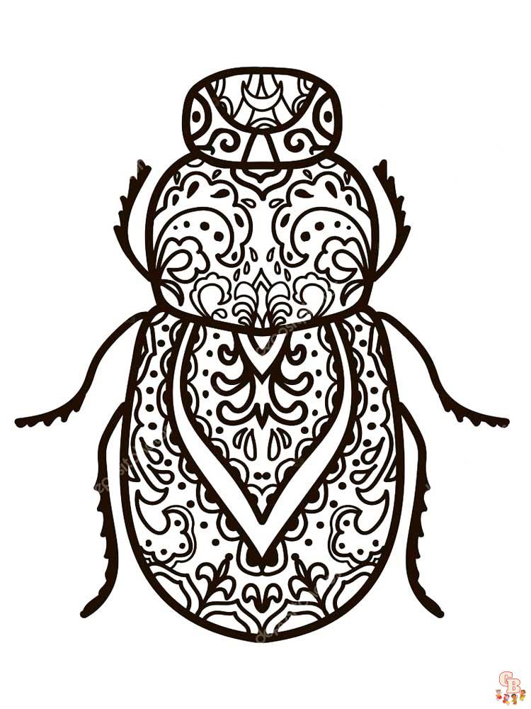 Zentangle Insect Coloring Pages 22