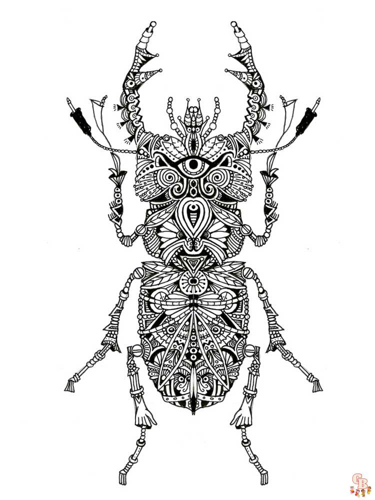 Zentangle Insect Coloring Pages 24