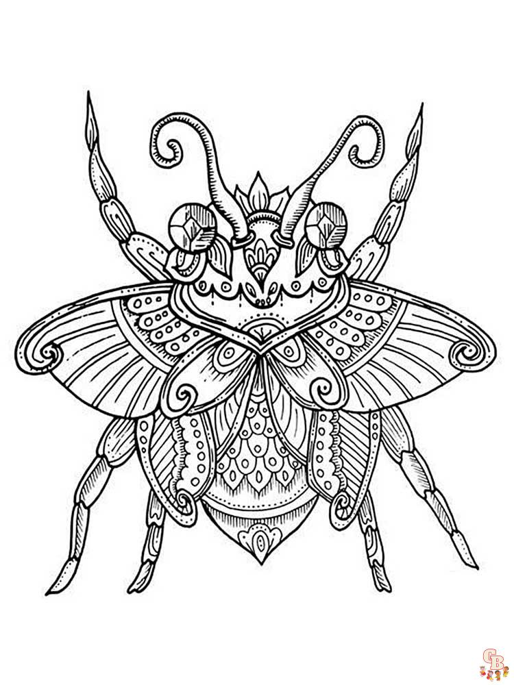 Zentangle Insect Coloring Pages 26