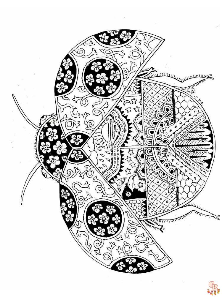 Zentangle Insect Coloring Pages 28