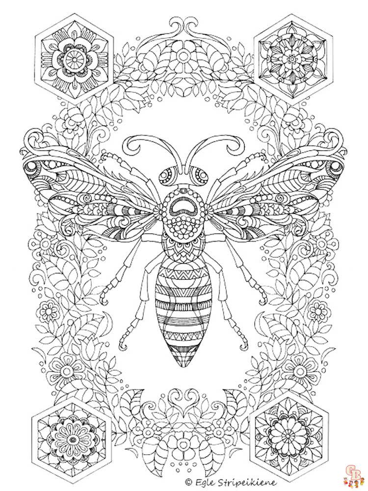 Zentangle Insect Coloring Pages 29