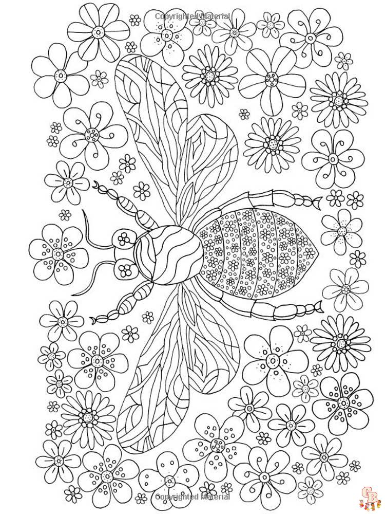 Zentangle Insect Coloring Pages 3