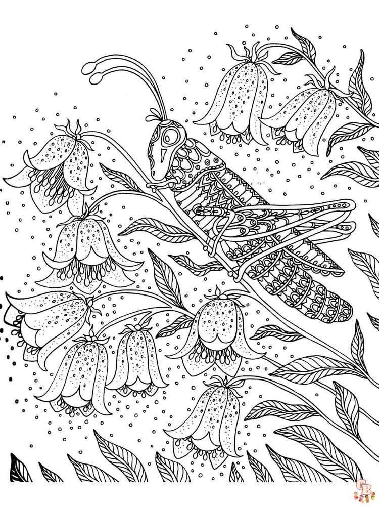 Zentangle Insect Coloring Pages 5