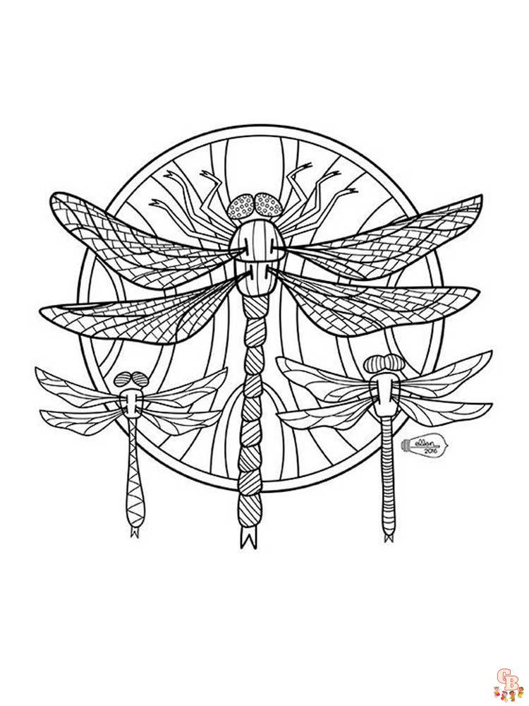 Zentangle Insect Coloring Pages 6