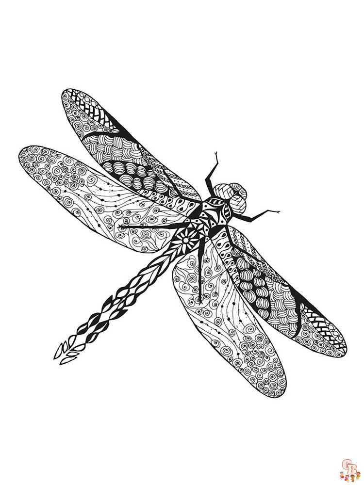 Zentangle Insect Coloring Pages 8