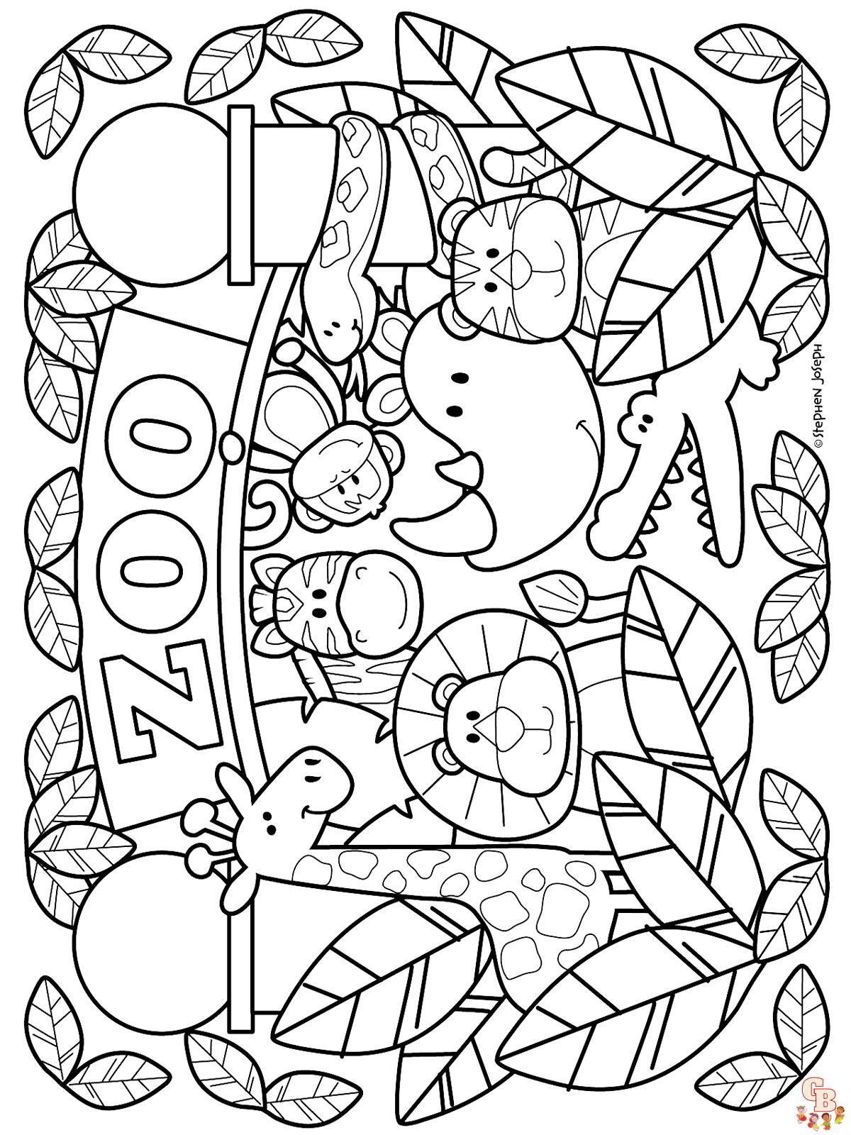 Zoo Coloring Pages 2