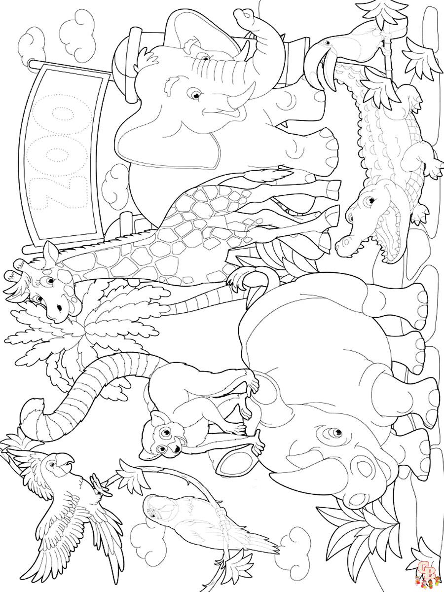 Zoo Coloring Pages 4