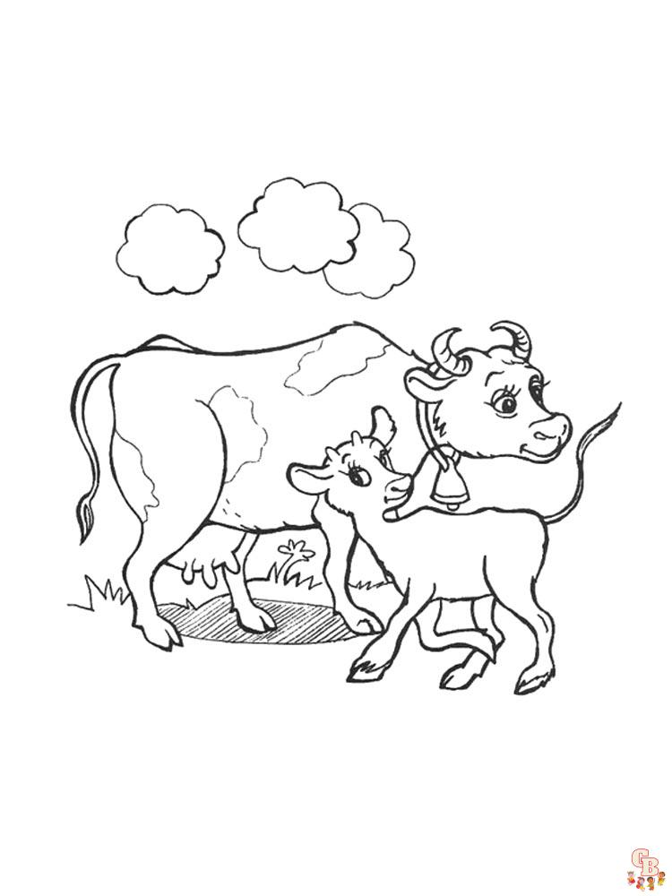 Fun & Easy Printable Cow Coloring Pages for Kids