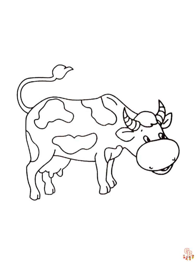 Fun & Easy Printable Cow Coloring Pages for Kids