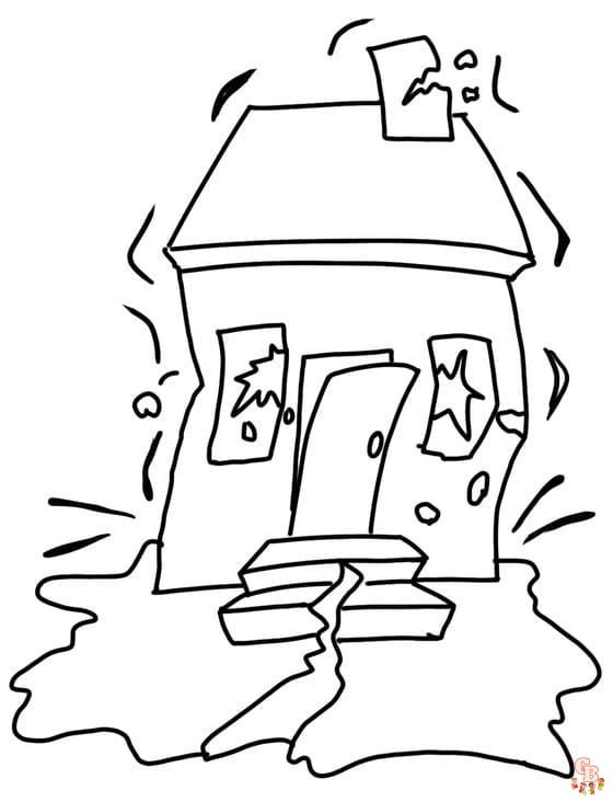 Earthquake Coloring Pages