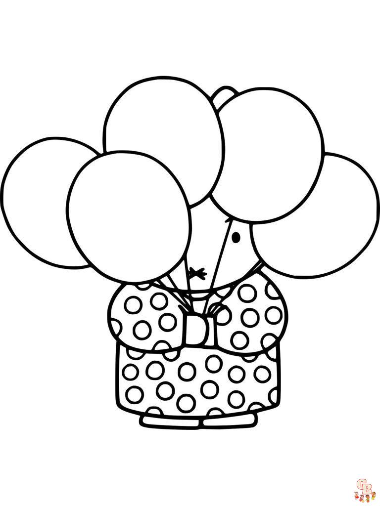 Miffy Coloring Pages Free Printable for kids