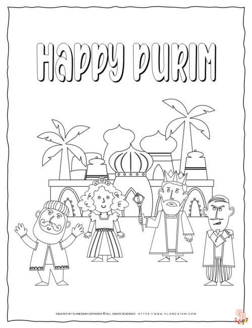 Purim Coloring Pages