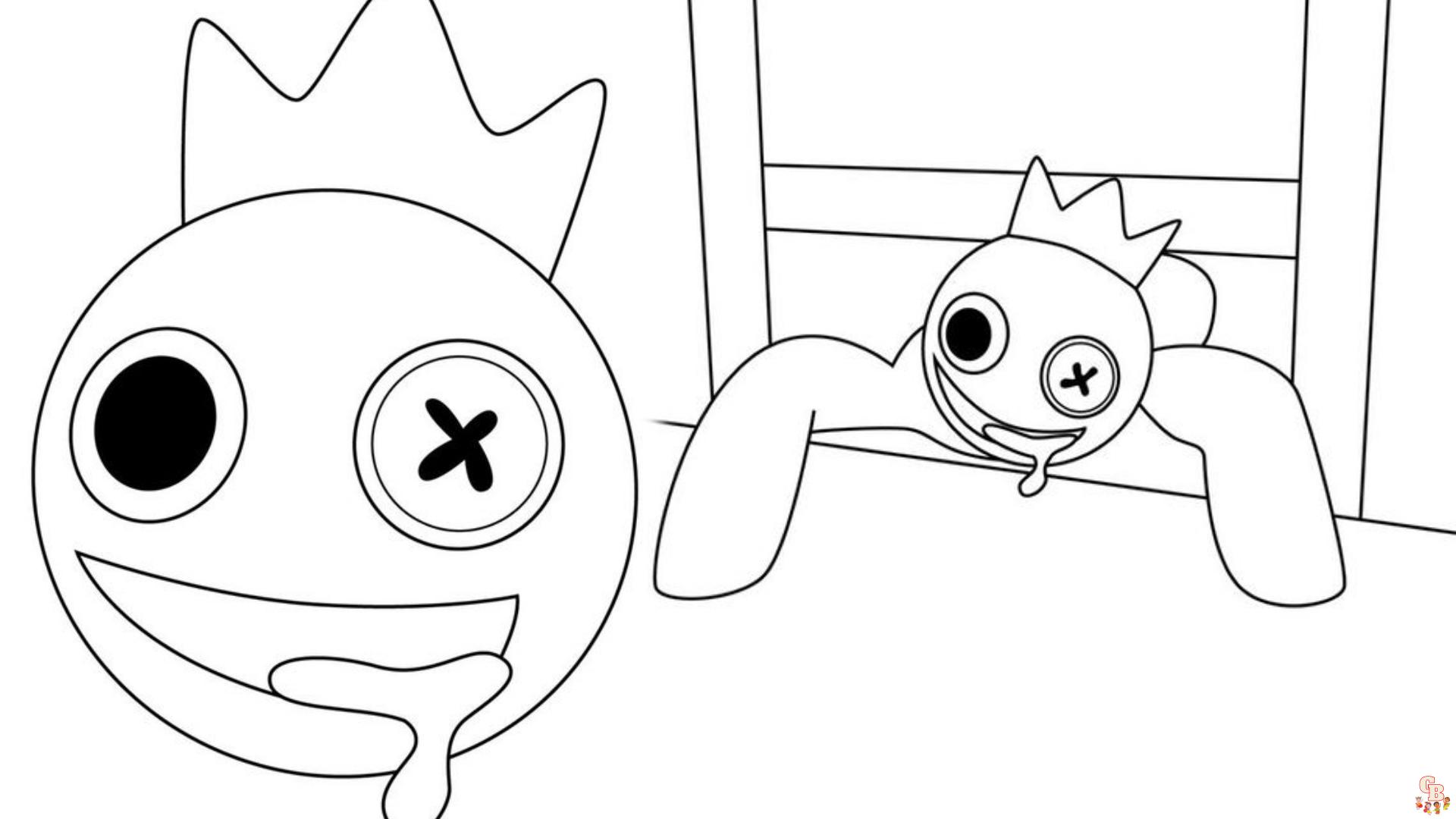rainbow friends coloring pages 46