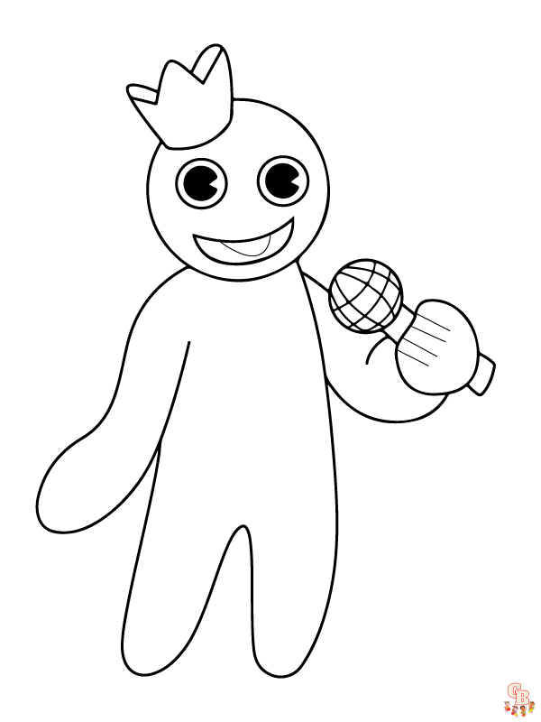 Rainbow Friends Easy coloring pages 14