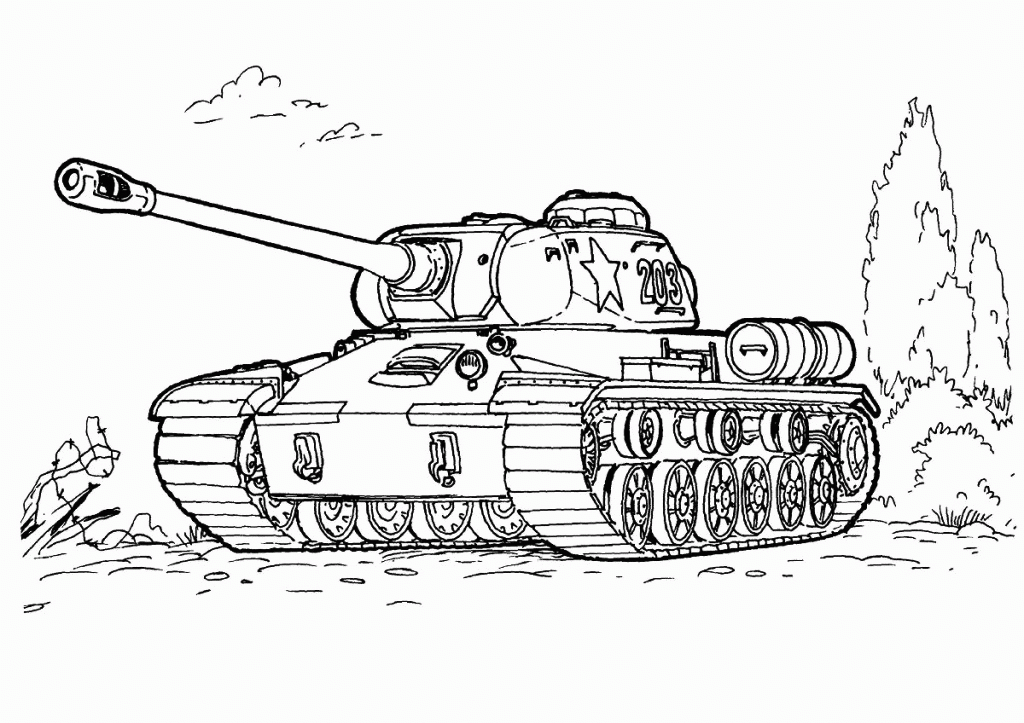 tank coloring pages 4