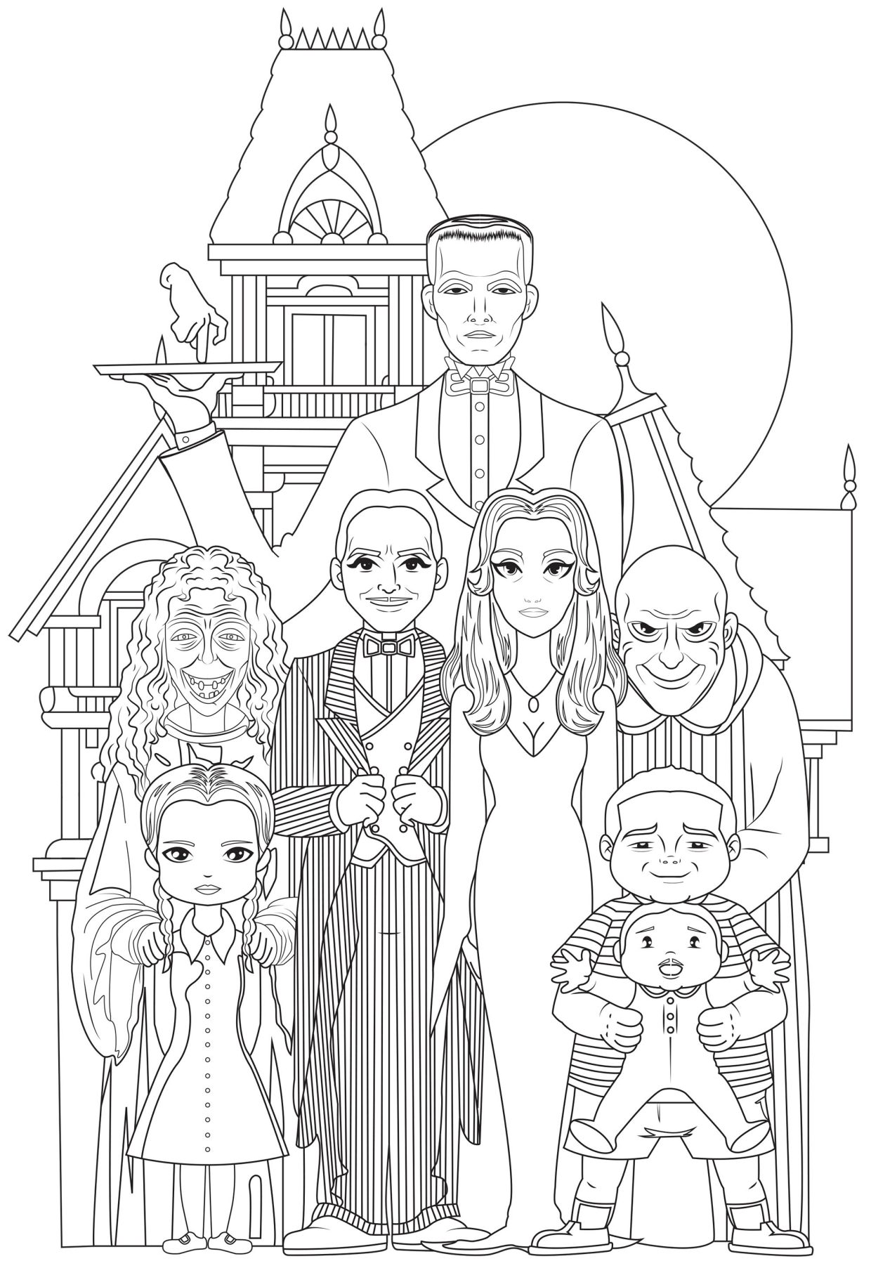 Addams Family Coloring Pages 1