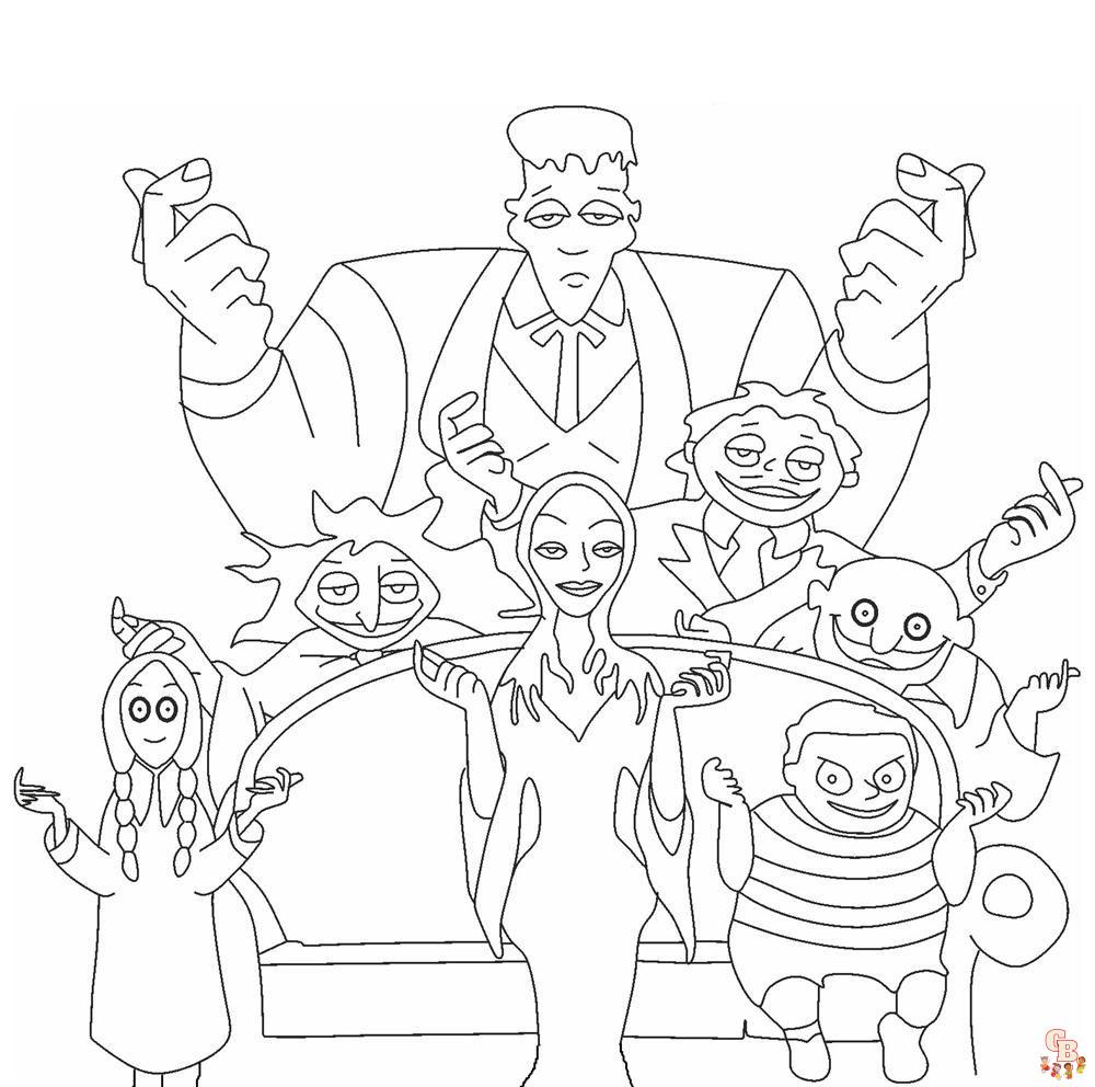 Addams Family Coloring Pages 2