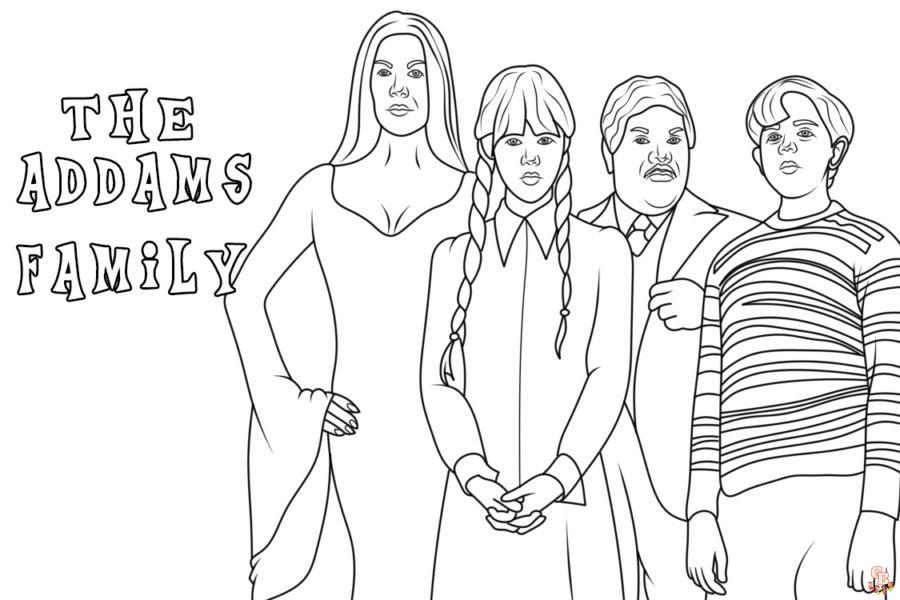 Addams Family Coloring Pages 3