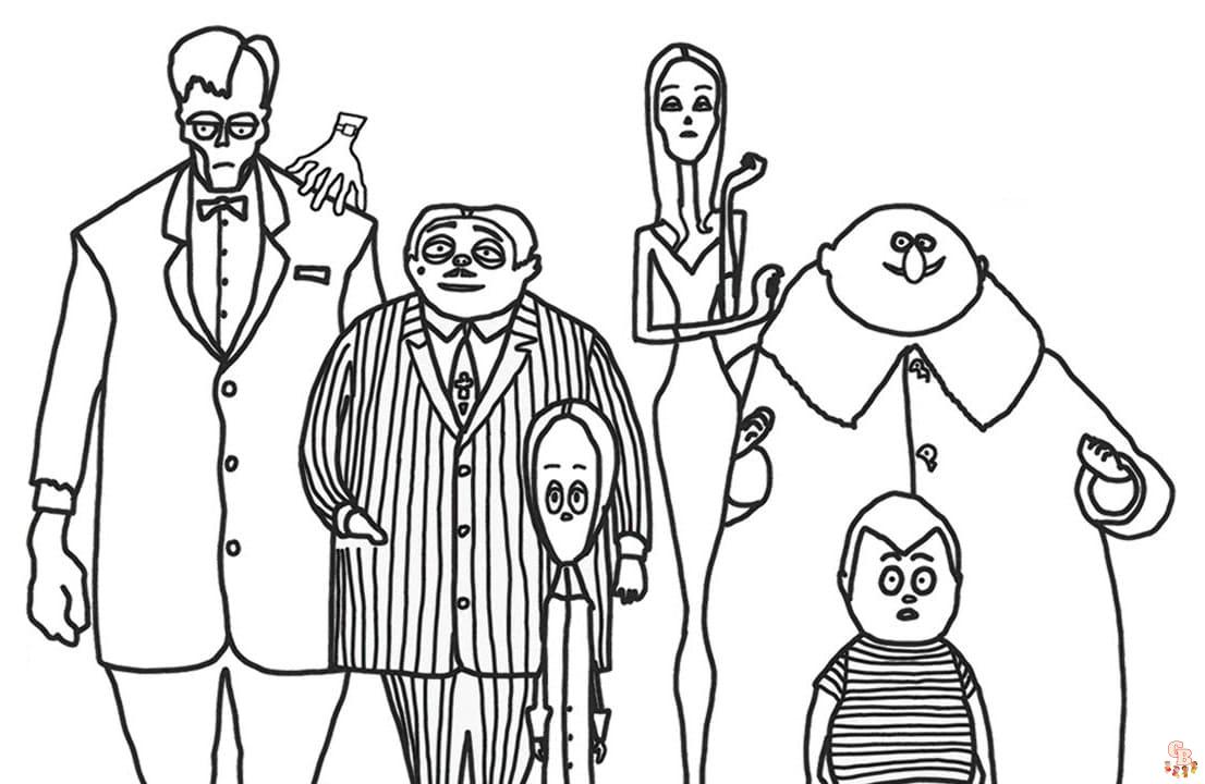 Addams Family Coloring Pages 5