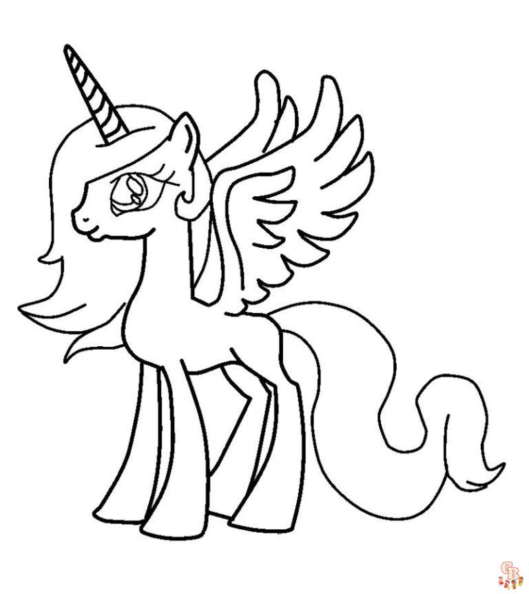 Get Creative with Alicorn Coloring Pages: Free Printable Pages