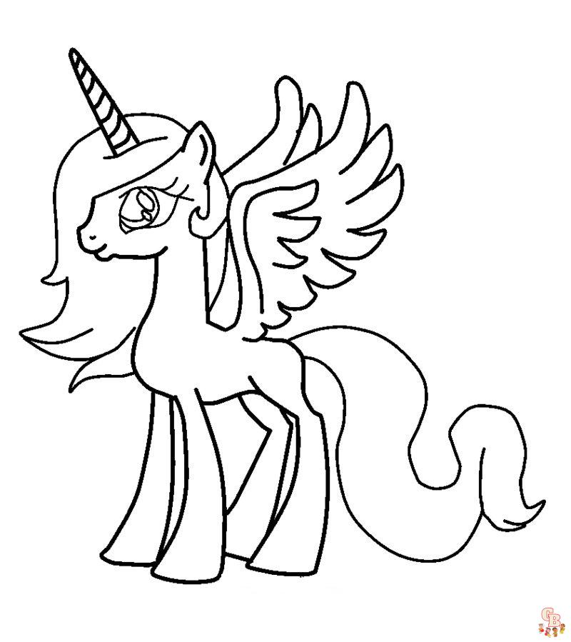 Alicorn Coloring Pages 3