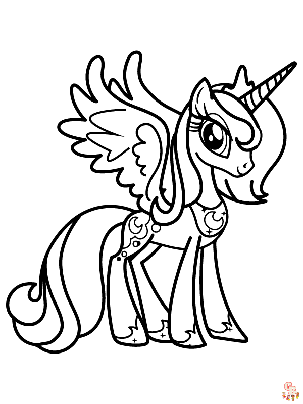 Alicorn Coloring Pages 7