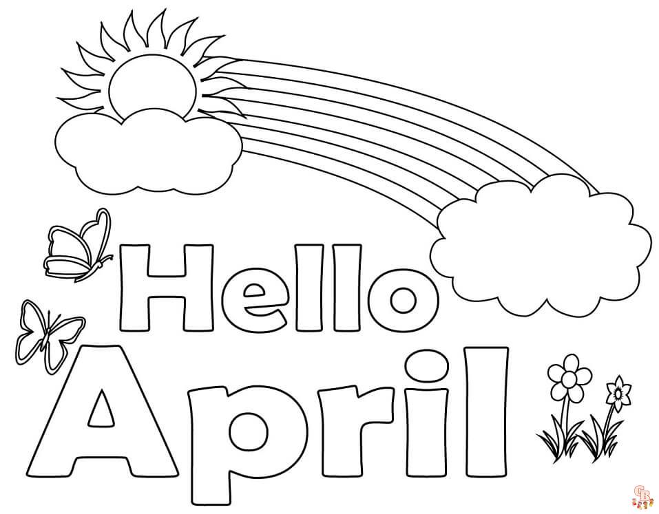 April Coloring Pages 2