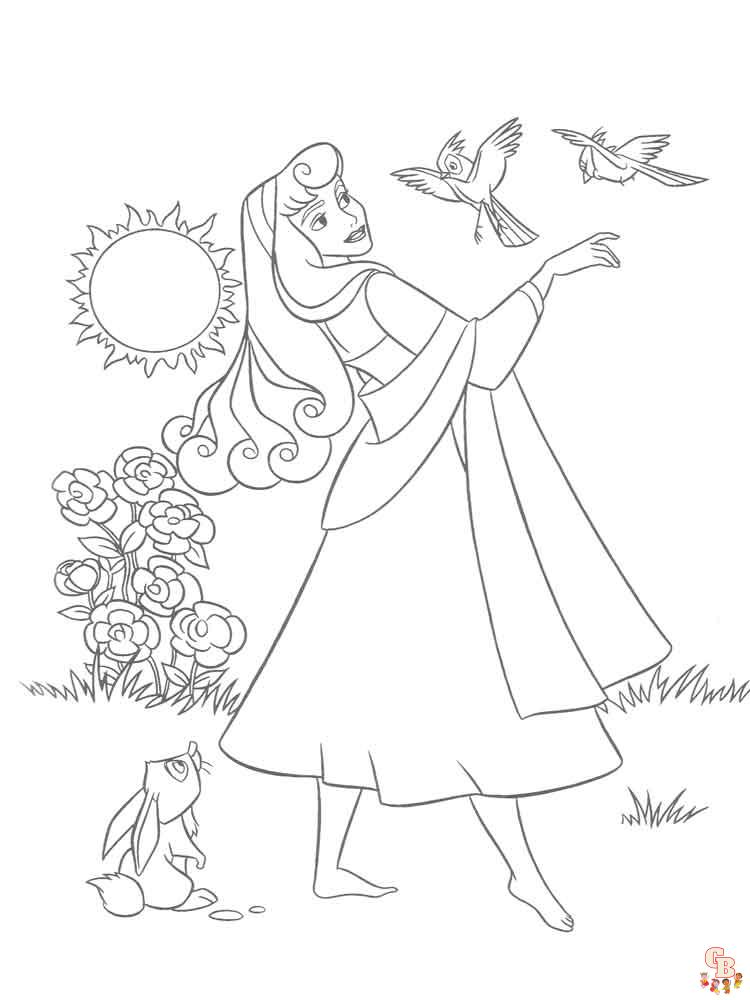 Aurora Coloring Pages 4
