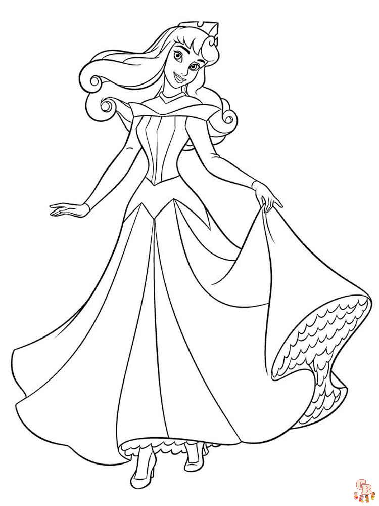 Desenho e Imagem Princesa Aurora Principe para Colorir e Imprimir Grátis  para Adultos e Crianças 