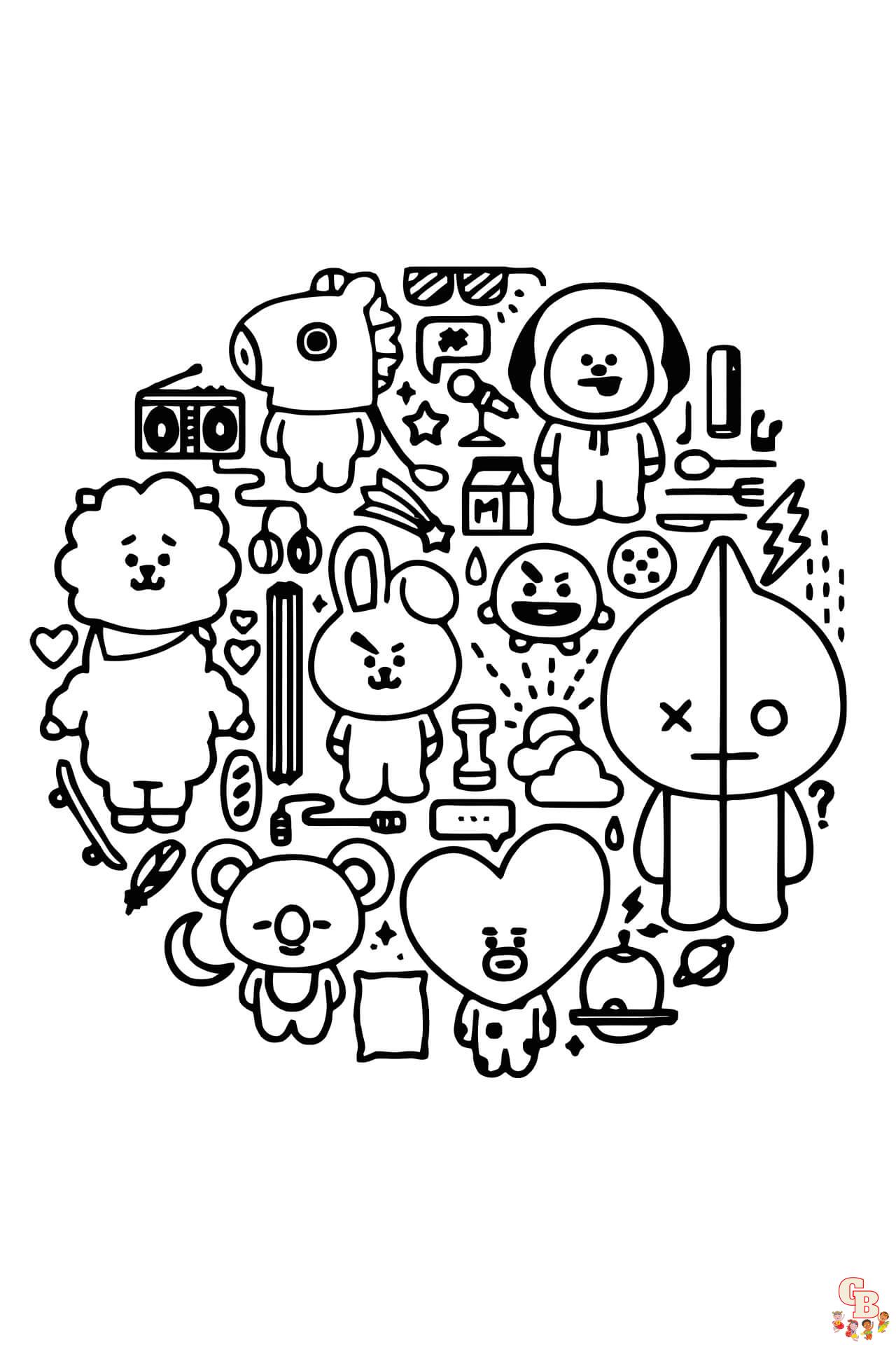 BT21 Coloring Pages 3
