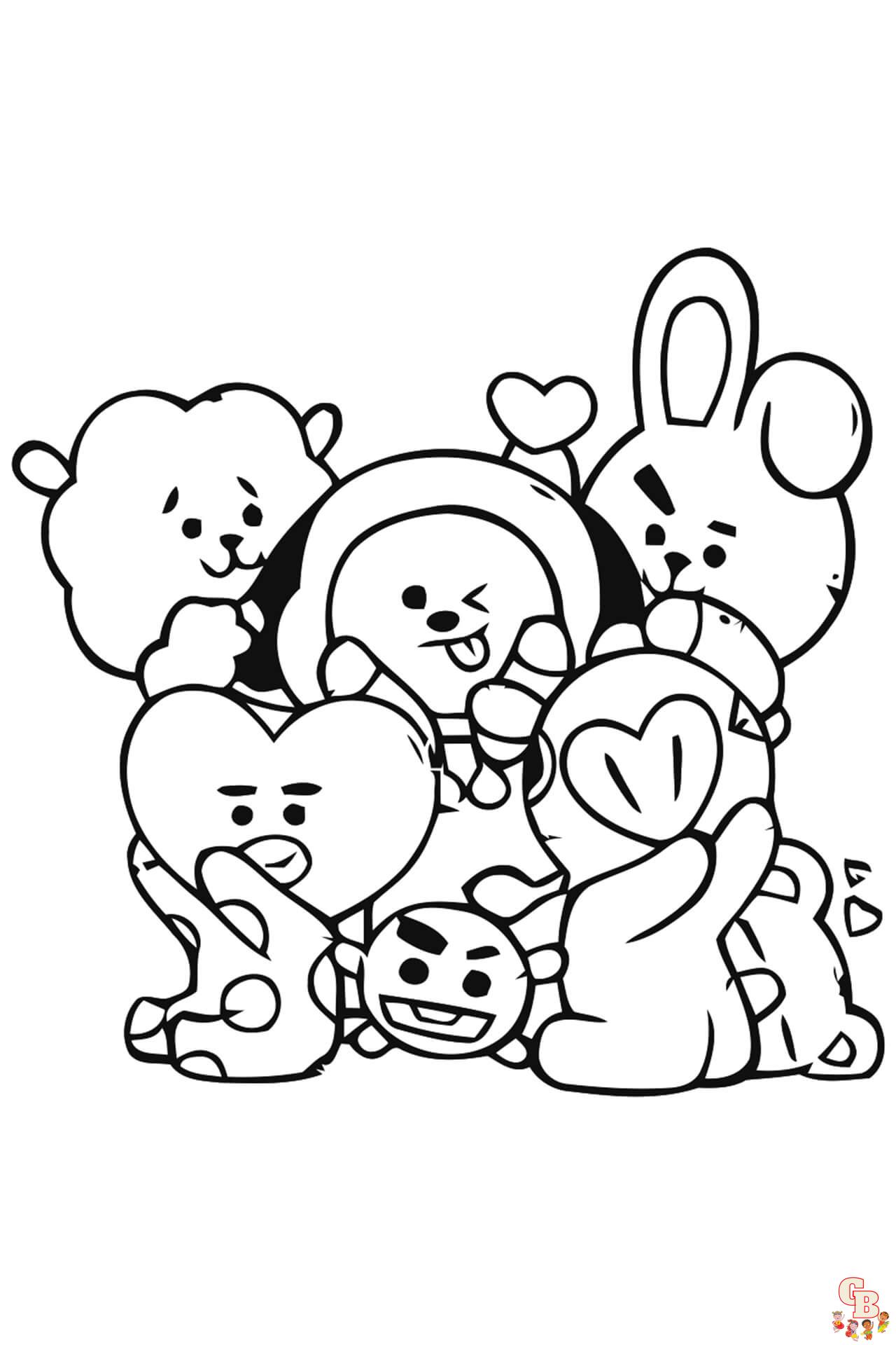 BT21 Coloring Pages 4