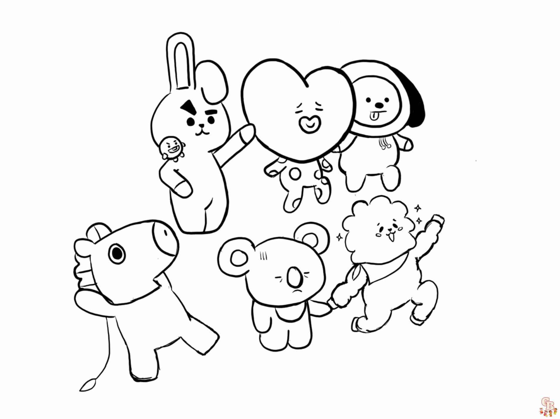 BT21 Coloring Pages 6