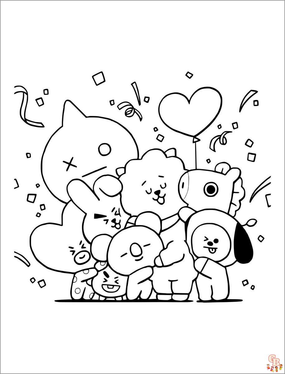 BT21 Coloring Pages 8