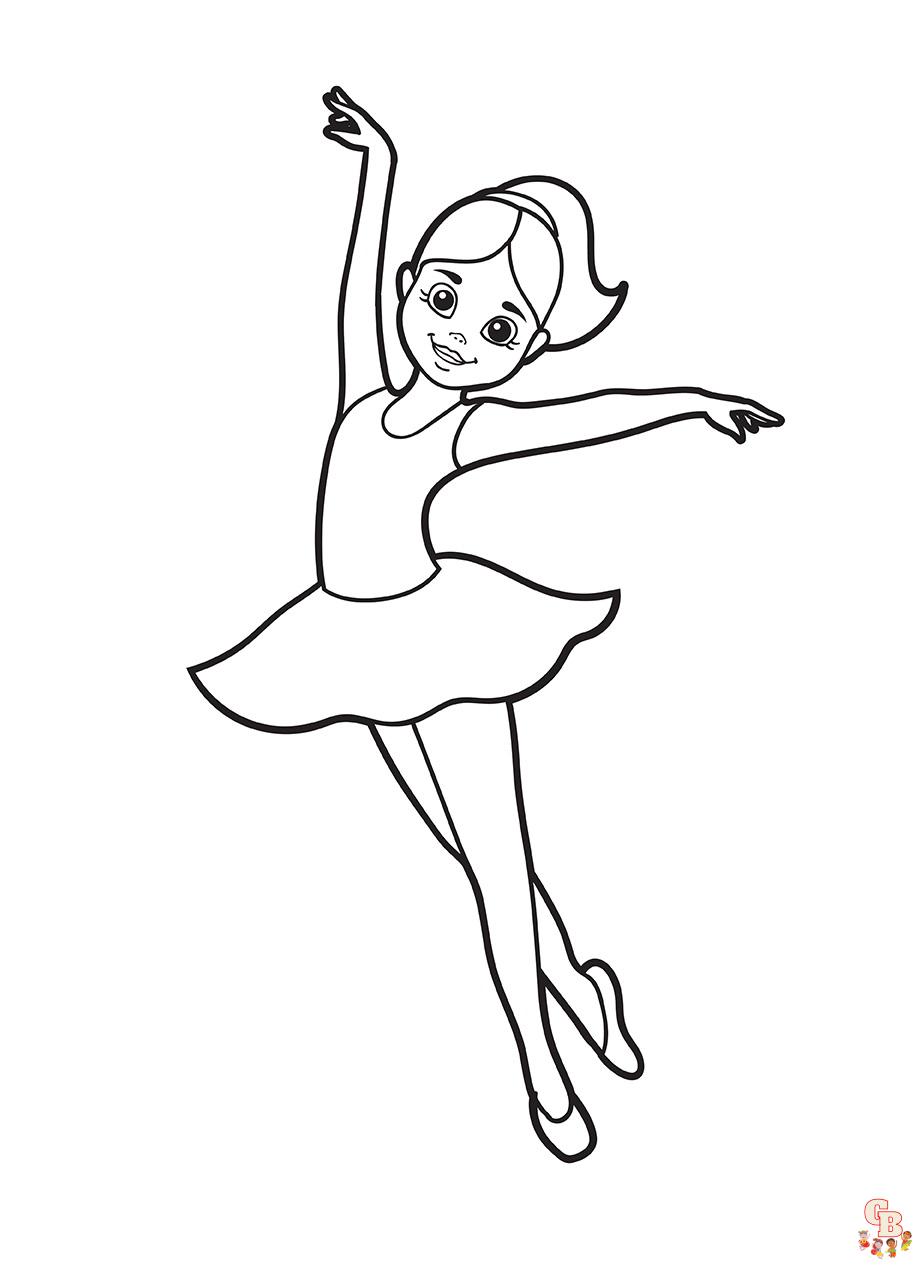 Desenhos de lindas bailarinas para colorir para crianças | Imprimível e  gratuito
