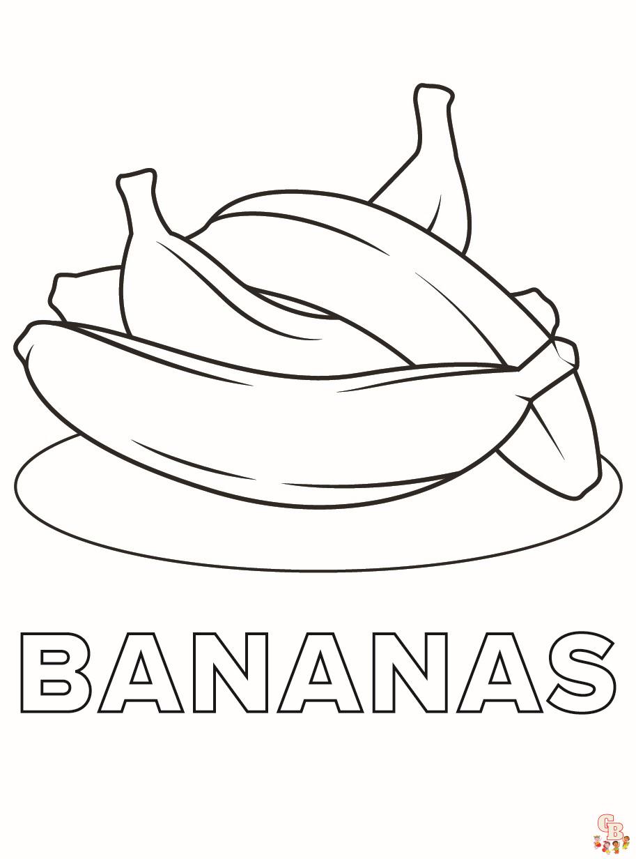 Banana Coloring Pages 1