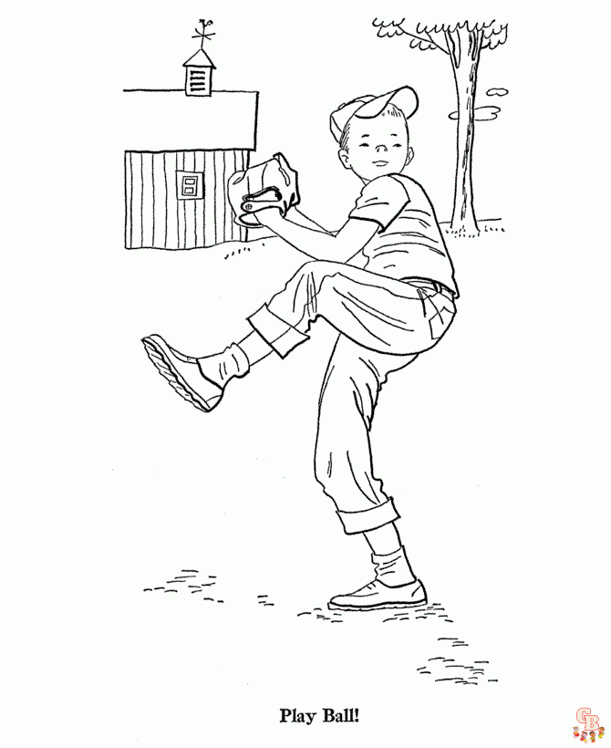 Baseball Coloring Pages 1
