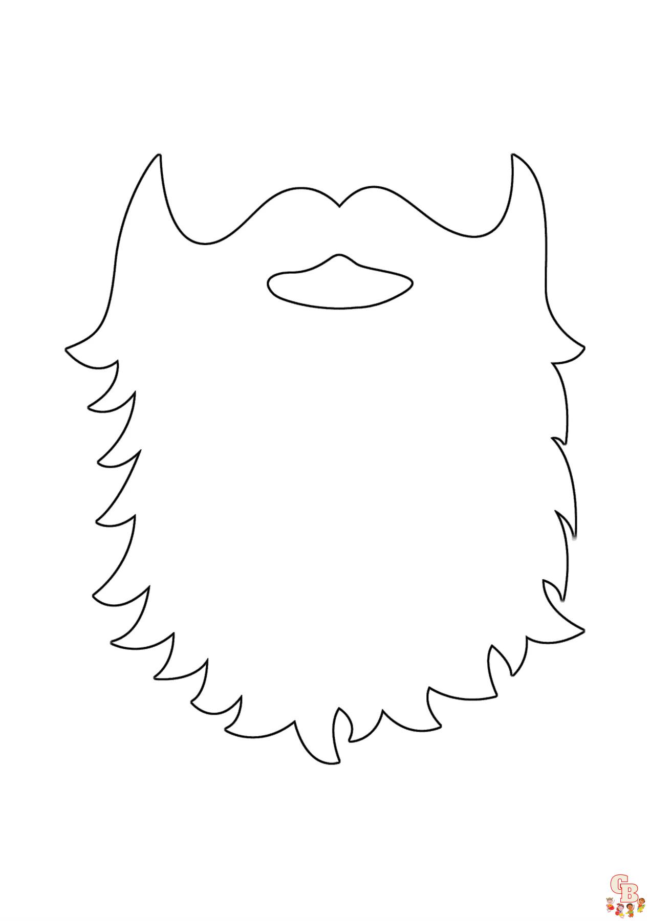 Beard coloring pages
