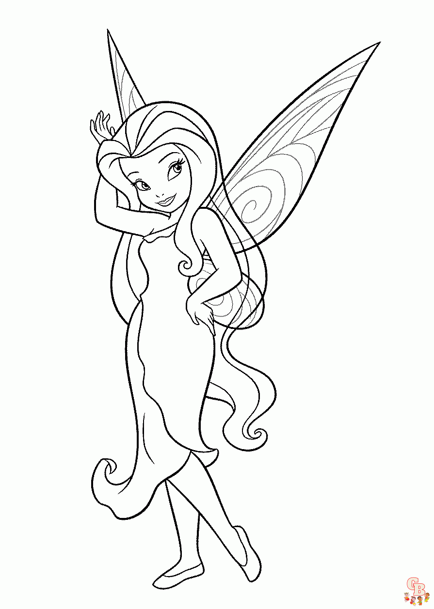 Beautiful Fairy Coloring Pages 1