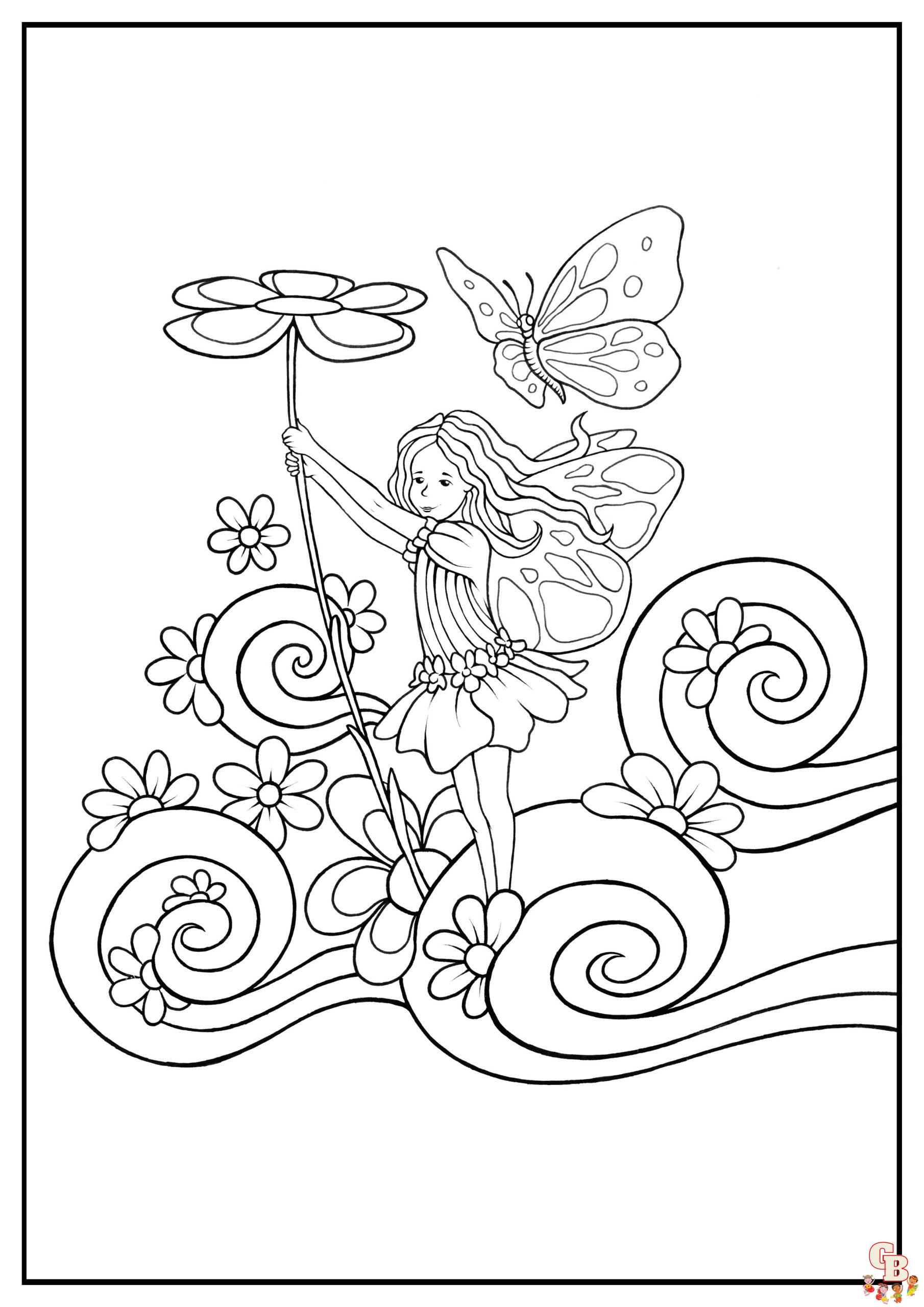 Beautiful Fairy Coloring Pages 5