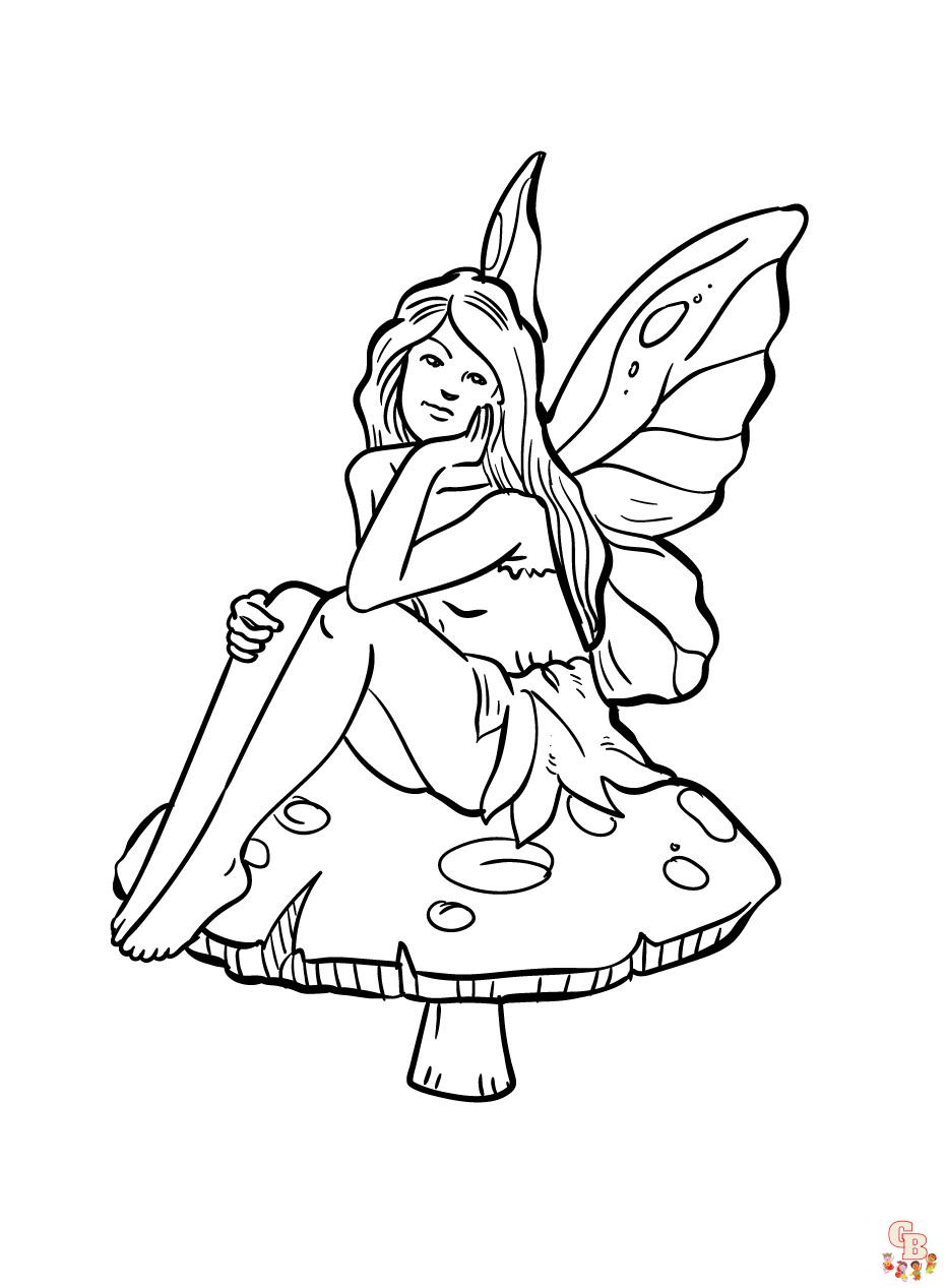 Beautiful Fairy Coloring Pages 8