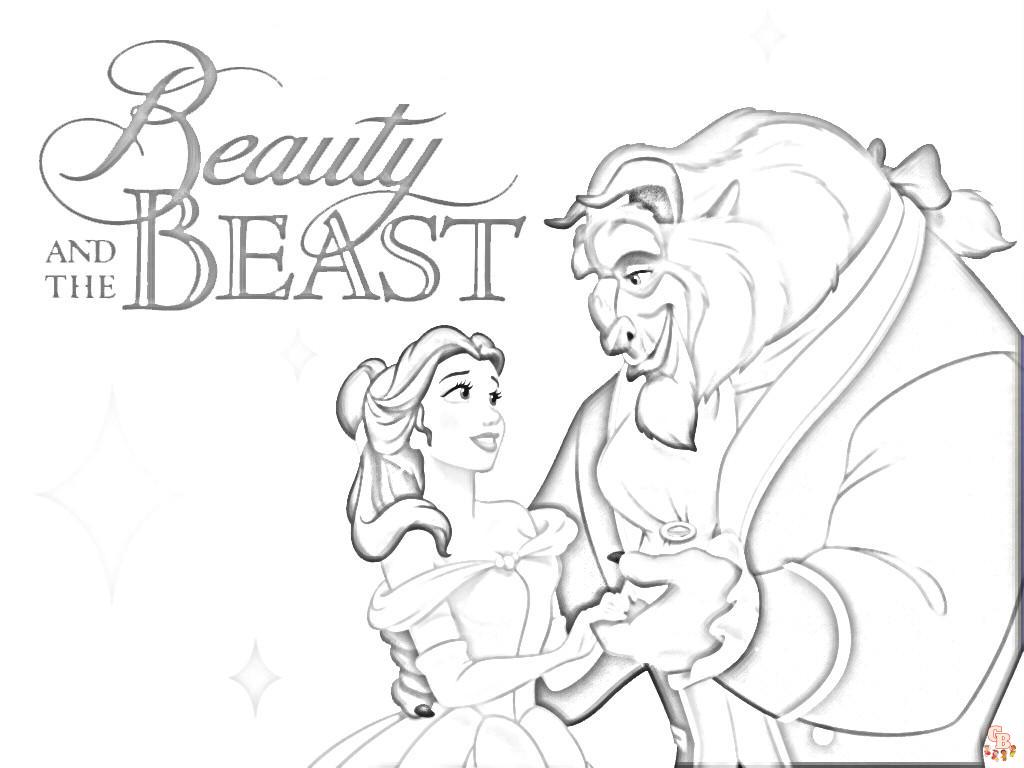 Beauty and the Beast Coloring Pages 1