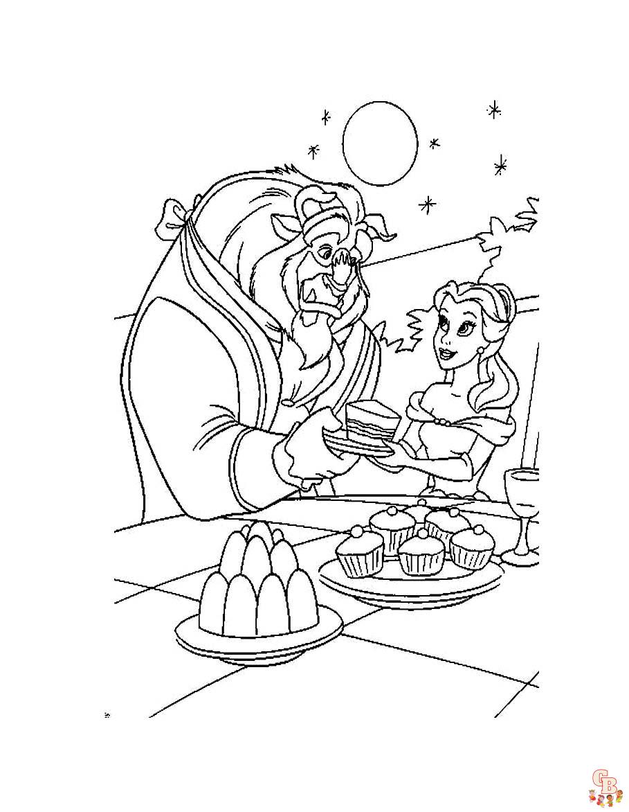 Beauty and the Beast Coloring Pages 5